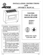 Empire RH-50-1 Owner'S Manual предпросмотр