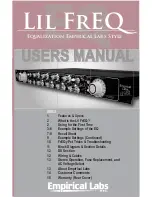 Предварительный просмотр 1 страницы Empirical Labs LIL FreQ User Manual