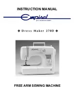 Preview for 1 page of Empisal Dress Maker 270D Instruction Manual