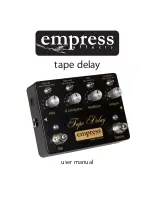 Empress Effects tape delay User Manual preview