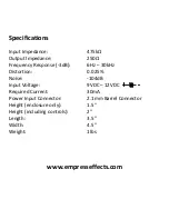 Preview for 8 page of Empress Effects tremolo User Manual