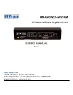 Предварительный просмотр 1 страницы EMR BDAMON02-MODEM User Manual