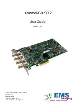 Предварительный просмотр 1 страницы EMS Imaging XtremeRGB-SDI2 User Manual