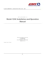 EMS 1304 Installation And Operation Manual preview