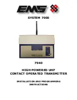 Preview for 1 page of EMS 7000 Iris+ Installation And Programming Instructions