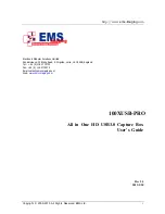 Preview for 1 page of EMS VC100XUSB-PRO User Manual