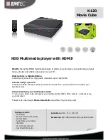 Preview for 1 page of Emtec K120 Movie Cube Brochure & Specs