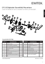 Preview for 5 page of Emtek CF 2.0 Installation Manual