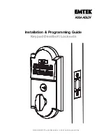 Emtek Keypad Deadbolt Locksets Installation & Programming Manual предпросмотр