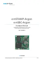 Предварительный просмотр 1 страницы EMTRION emSBC-Argon Hardware Manual