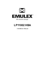 Предварительный просмотр 1 страницы Emulex LP11002 Installation Manual