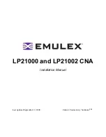 Предварительный просмотр 1 страницы Emulex LP21000 Installation Manual