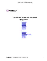 Preview for 1 page of Emulex LP8000 Installation And Reference Manual