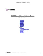 Предварительный просмотр 1 страницы Emulex LP9002C Installation And Reference Manual