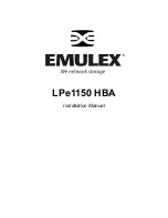 Предварительный просмотр 1 страницы Emulex LPe1150 HBA Installation Manual