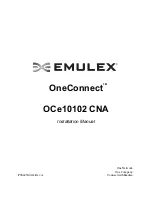 Предварительный просмотр 1 страницы Emulex OneConnect OCe10102 CNA Installation Manual