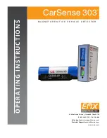 EMX Industries, Inc. CarSense 303 Operating Instructions Manual preview