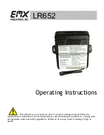 EMX Industries, Inc. LR652 Operating Instructions Manual preview