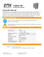 Предварительный просмотр 1 страницы EMX CHIME-100 Instruction Manual