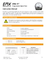 Предварительный просмотр 1 страницы EMX ETM-17 Instruction Manual