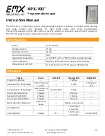 EMX KPX-100 Instruction Manual preview