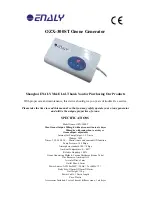 Preview for 1 page of ENALY OZX-300ST User Manual