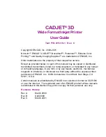 ENCAD CADJET 3D User Manual preview