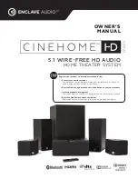 Preview for 1 page of Enclave Audio CINEHOME HD SERIES Owner'S Manual