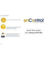 Preview for 1 page of enControl RSP1003 Quick Start Manual