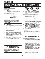 Preview for 7 page of Encore 32B100 Operator'S Manual