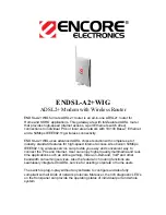 Предварительный просмотр 1 страницы Encore ENDSL-A2+WIG Datasheet