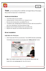 Preview for 2 page of Encore ENEGA-1320 Quick Installation Manual