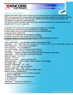 Preview for 1 page of Encore ENF656-ESW-NDPR Specifications
