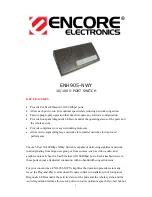 Предварительный просмотр 1 страницы Encore ENH905-NWY Specifications