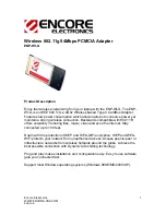 Encore ENP-WI-G Datasheet предпросмотр