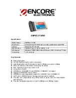 Encore ENP832-TX-RE Specifications предпросмотр