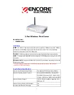 Preview for 1 page of Encore ENPSWI-2012 - QUICK INSTALLATION GUIDE V1.2 Specifications