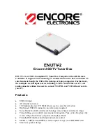 Preview for 1 page of Encore ENUTV-2 Series Specifications