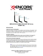 Encore ENUWI-1X4X Installation And Use preview