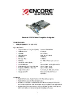 Preview for 1 page of Encore ENVGA-55AG128 Datasheet