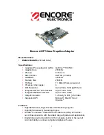 Preview for 1 page of Encore ENVGA-55AG256 Datasheet