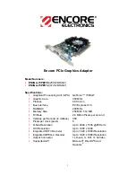 Preview for 1 page of Encore ENVGA-73PE512 Specifications