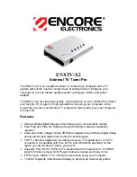 Предварительный просмотр 1 страницы Encore ENXTV-X2 EXTERNAL TV TUNER PRO Specifications