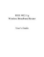 Encore IEEE 802.11GWIRELESS BROADBAND ROUTER User Manual preview