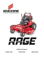 Предварительный просмотр 1 страницы Encore RAGE ER48FX730VX Operator'S Manual