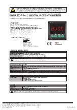 Предварительный просмотр 1 страницы ENDA EDP 741C Quick Start Manual