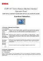 Предварительный просмотр 1 страницы ENDA EOP5-057 Series Installation Instructions Manual