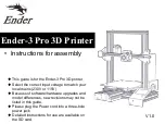 Предварительный просмотр 1 страницы Ender Ender-3 Pro Instructions For Assembly