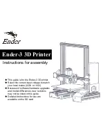 Предварительный просмотр 1 страницы Ender Ender-3 Instructions For Assembly