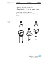 Endress+Hauser 16D/21D Operating Instructions Manual предпросмотр